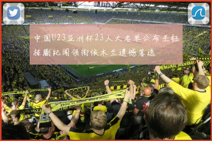 中国U23亚洲杯23人大名单公布王钰栋蒯纪闻领衔依木兰遗憾落选